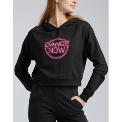 SWEAT CAPUCHE CROP FEMME - TAIGA NEON