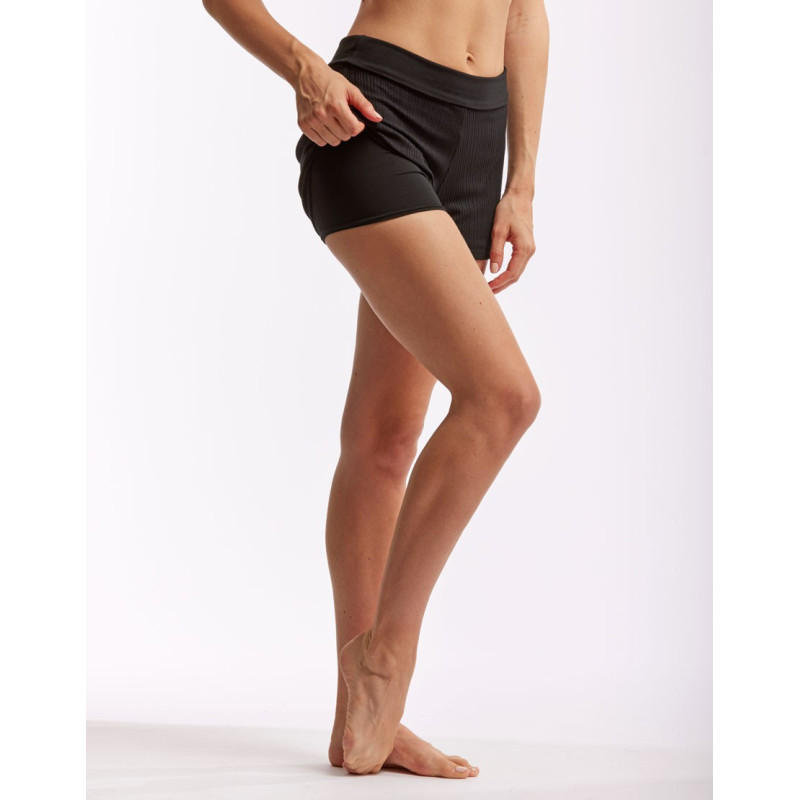 SHORT CÔTELÉ 2EN1 - RIO Noir. 