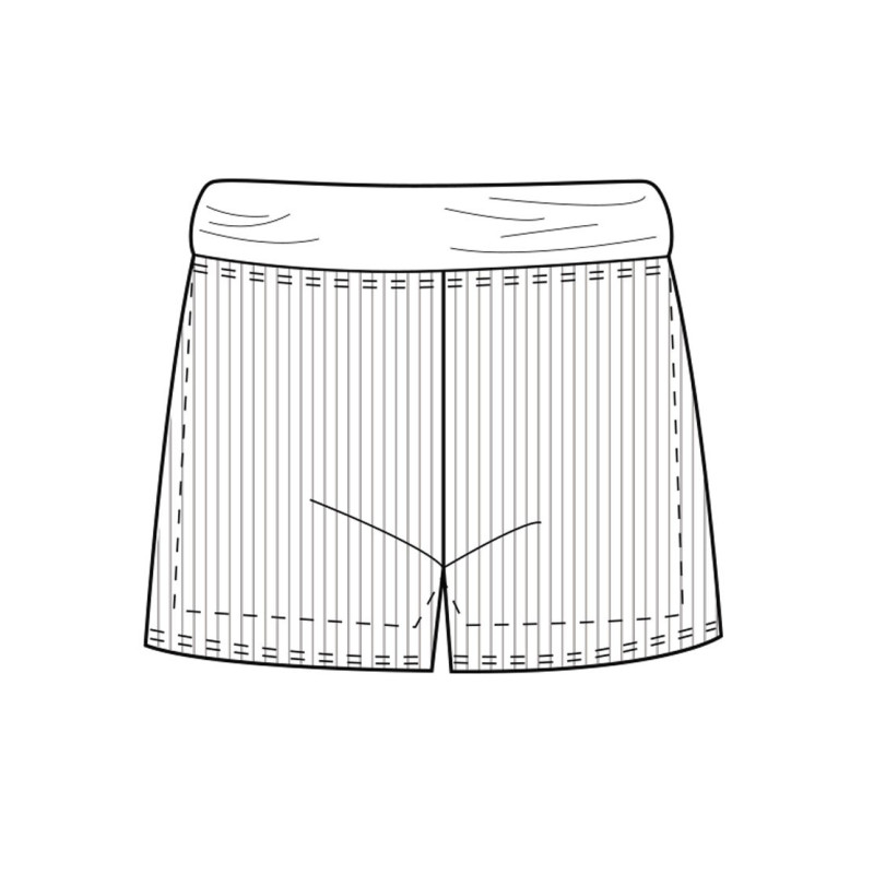 SHORT CÔTELÉ 2EN1 - RIO Noir. 