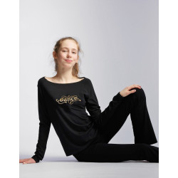 T-SHIRT DANSE MANCHES LONGUES ENFANT - AMANA JR ARABESQUE. 