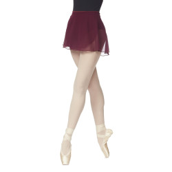 Jupe portefeuille Ballet Giselle avec rubans et tissu mousseline Bordeaux