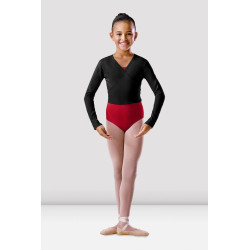 Haut cache-cœur noir pour filles (Junior)