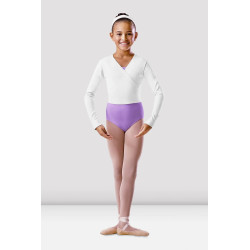 Haut cache-cœur blanc pour filles (Junior)