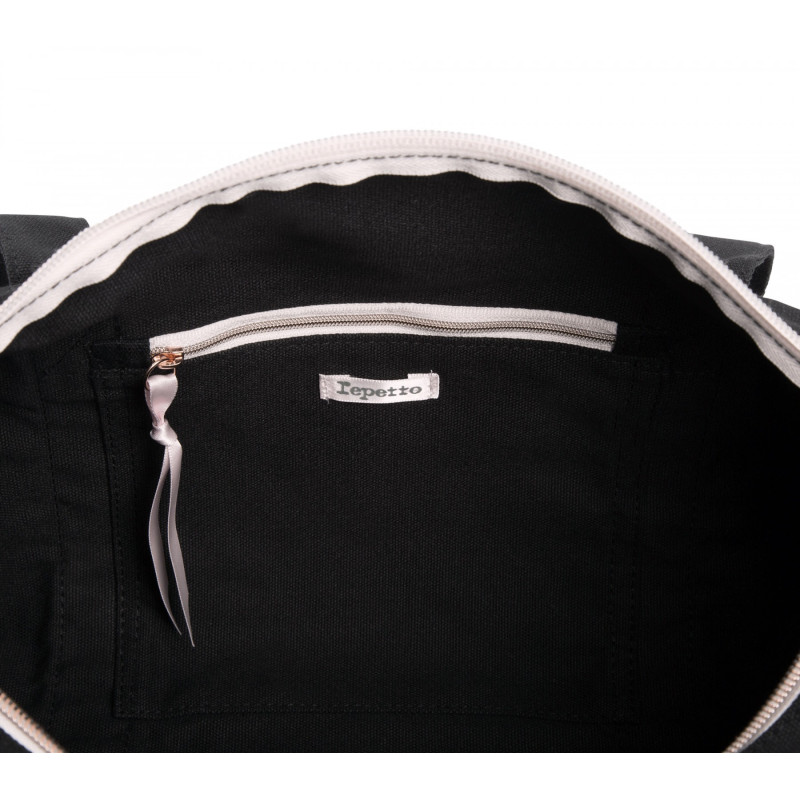 Sac polochon Coton Noir Repetto taille moyenne