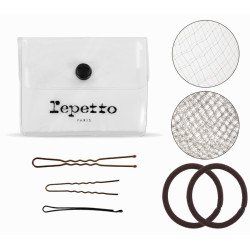 Kit cheveux châtains pour chignon de danse Repetto