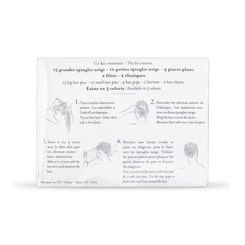 Kit cheveux bruns pour chignon de danse Repetto