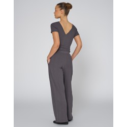 Pantalon Large Côtelée -...