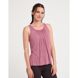 Débardeur froncé bambou -...