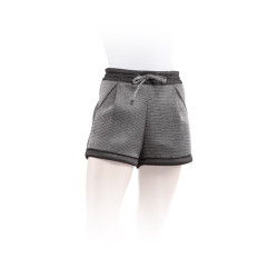  Short court en mesh 3D argenté   Noir et Argent