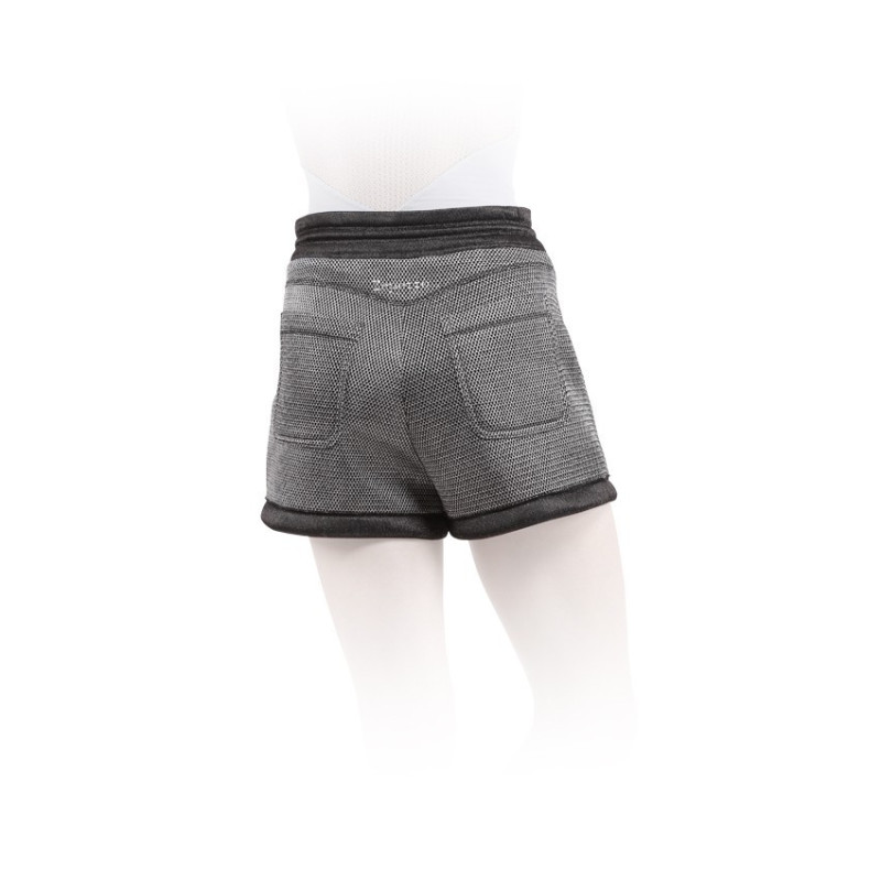  Short court en mesh 3D argenté   Noir et Argent