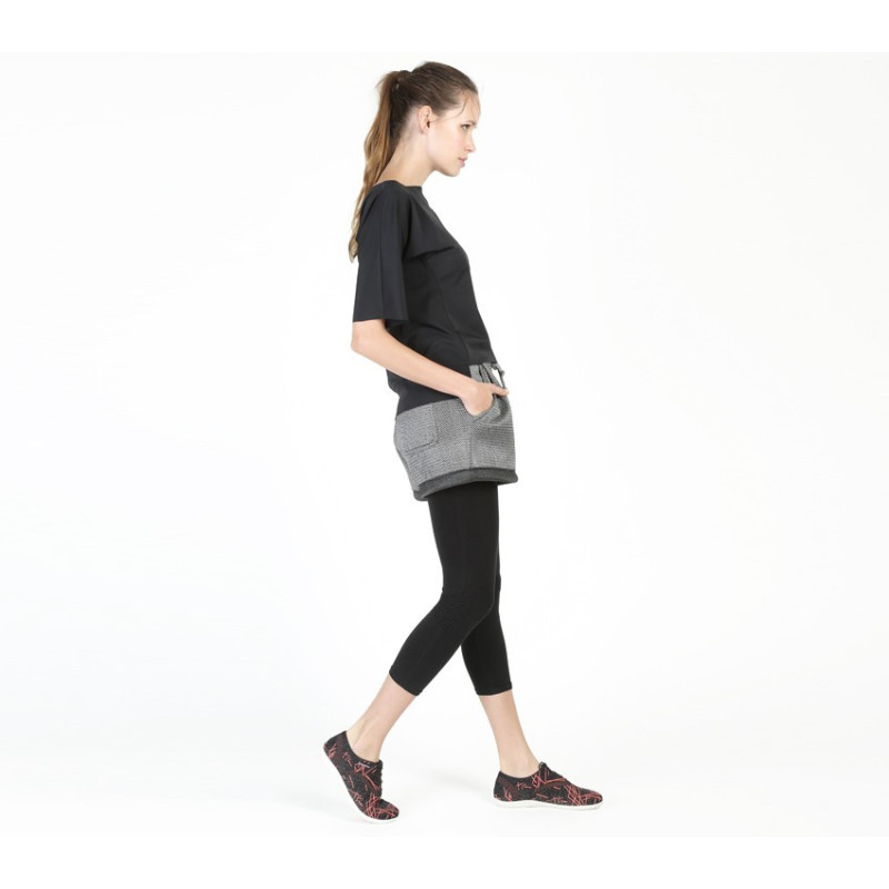  Short court en mesh 3D argenté   Noir et Argent
