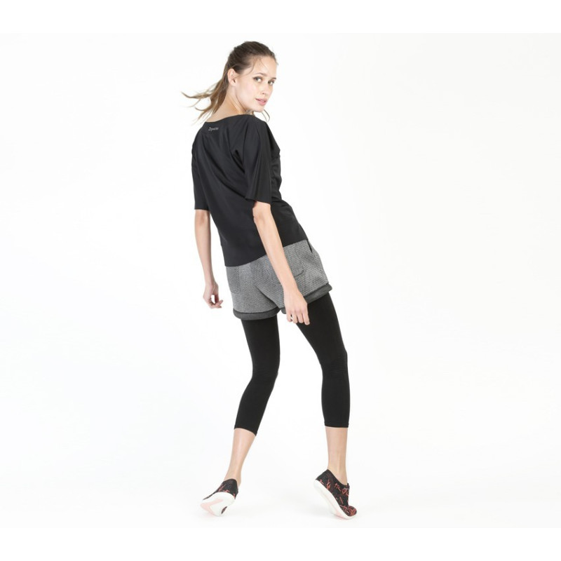  Short court en mesh 3D argenté   Noir et Argent
