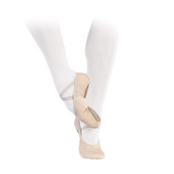 Demi-pointe pro bi-semelles (option étroite)  Coton Saumon pêche