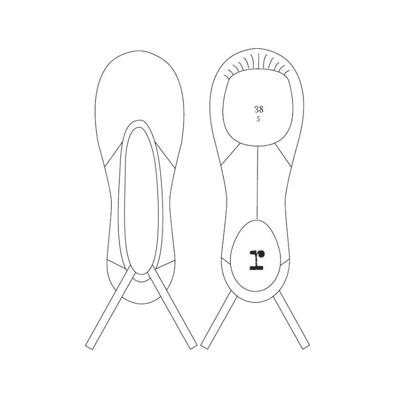 Demi-pointe pro bi-semelles (option étroite)  Coton Saumon pêche